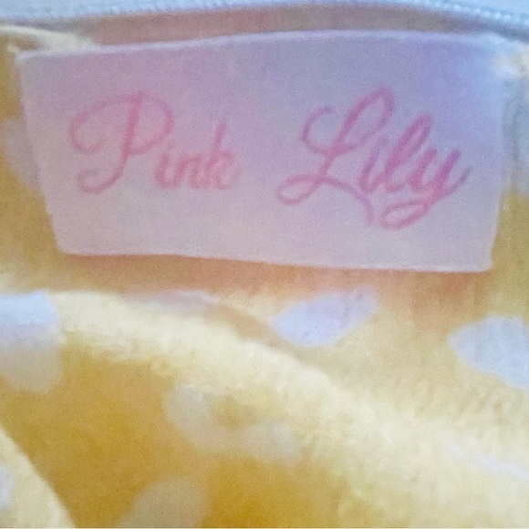 Pink Lily Yellow & White Romper - Picture 3 of 4